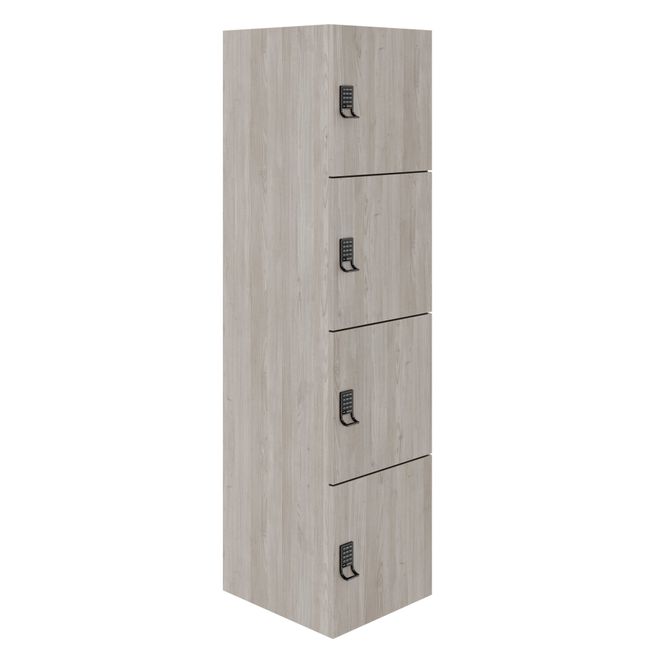 CHOICE Spind | 450 x 1820 mm, 2 große oder 4 kleine Schließfächer, Nordeiche grau