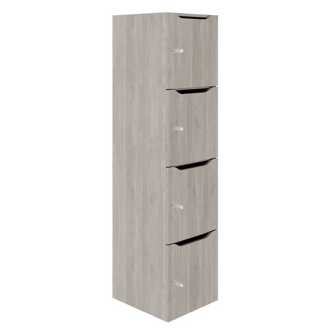 CHOICE Spind | 450 x 1820 mm, 2 große oder 4 kleine Schließfächer, Nordeiche grau