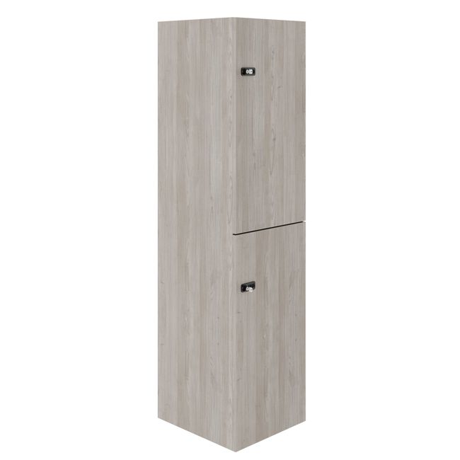 CHOICE Spind | 450 x 1820 mm, 2 große oder 4 kleine Schließfächer, Nordeiche grau