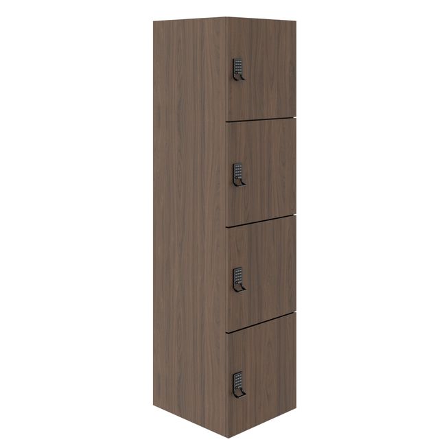 CHOICE Spind | 450 x 1820 mm, 2 große oder 4 kleine Schließfächer, Nussbaum