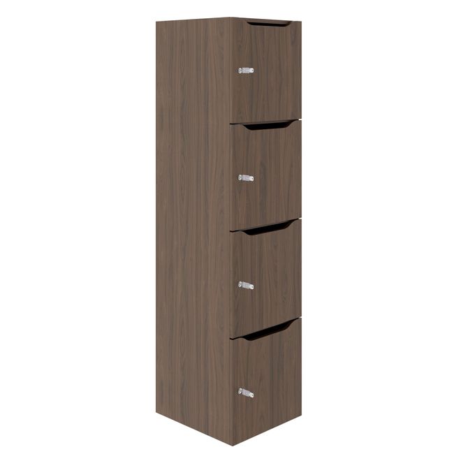 CHOICE Spind | 450 x 1820 mm, 2 große oder 4 kleine Schließfächer, Nussbaum