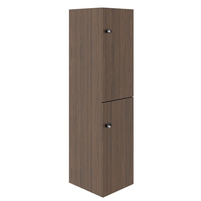 CHOICE Spind | 450 x 1820 mm, 2 große oder 4 kleine Schließfächer, Nussbaum