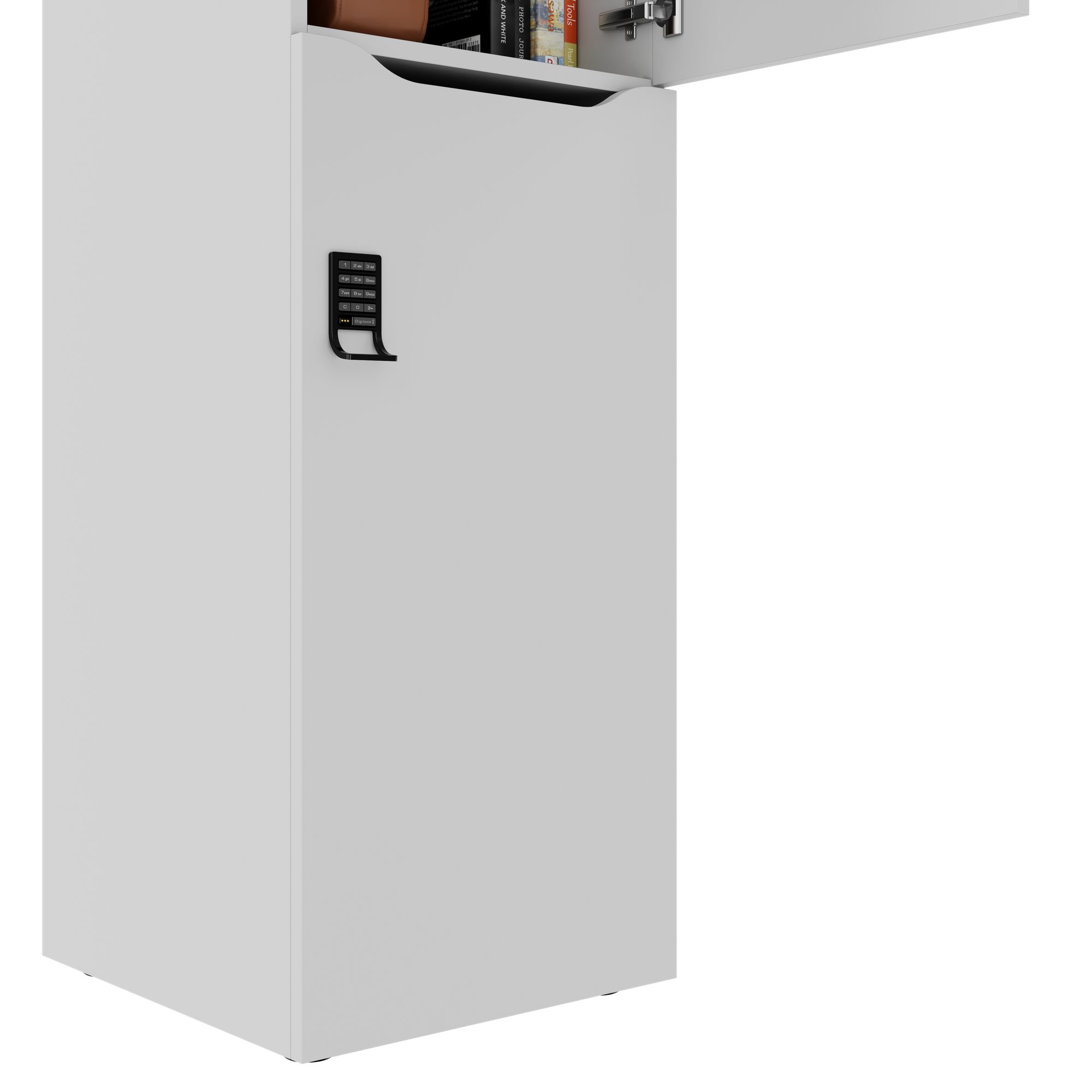 CHOICE Spind | 450 x 1820 mm, 2 große oder 4 kleine Schließfächer, Perlgrau - 5 Main Image