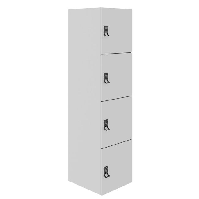 CHOICE Spind | 450 x 1820 mm, 2 große oder 4 kleine Schließfächer, Perlgrau