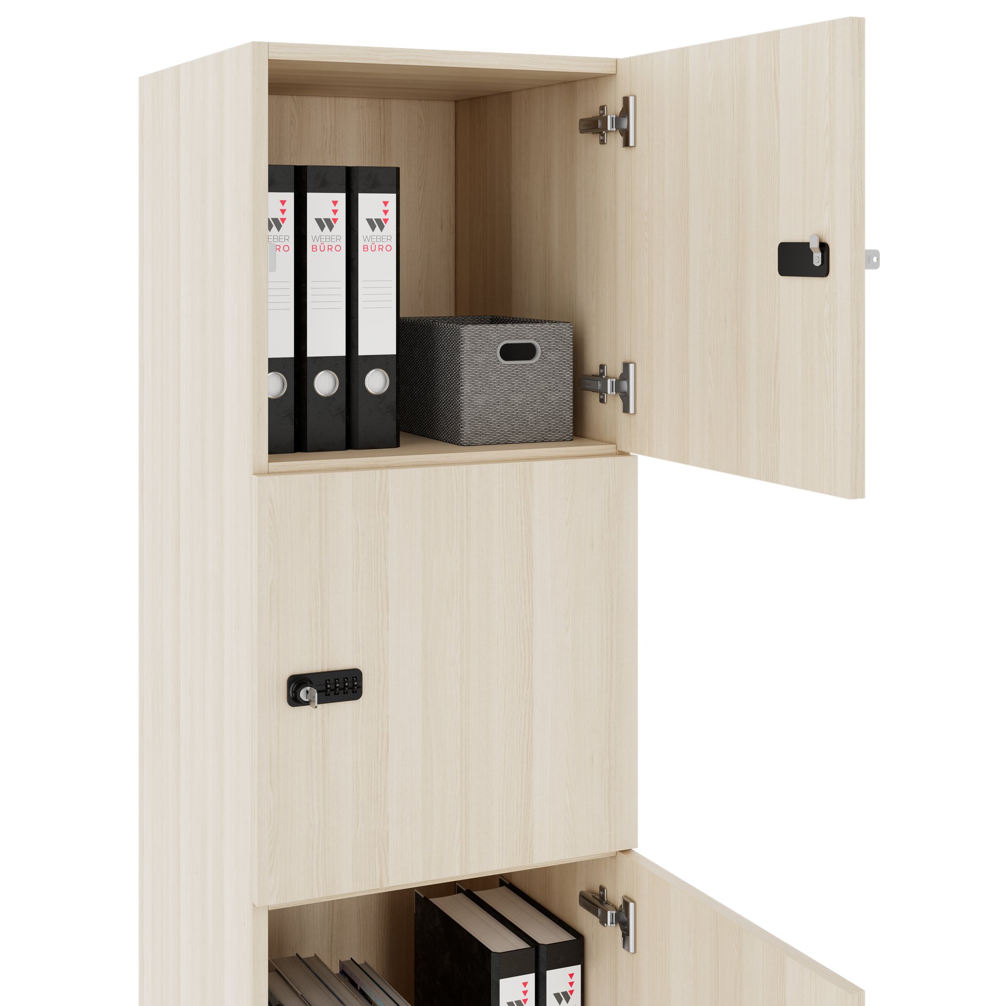 CHOICE Spind | 450 x 1820 mm, 2 große oder 4 kleine Schließfächer, Sandesche - 4 Main Image