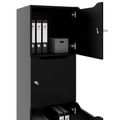 CHOICE Spind | 450 x 1820 mm, 2 große oder 4 kleine Schließfächer, Schwarz - 4 Thumbnail Image