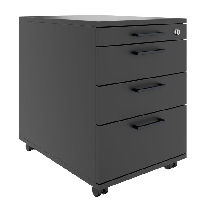 FUSION DUO Set - Komplettbüro für zwei Arbeitsplätze | Anthrazit / Weiß