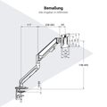 MASTER Monitorhalter | Gasfederunterstützung, 148-445 mm