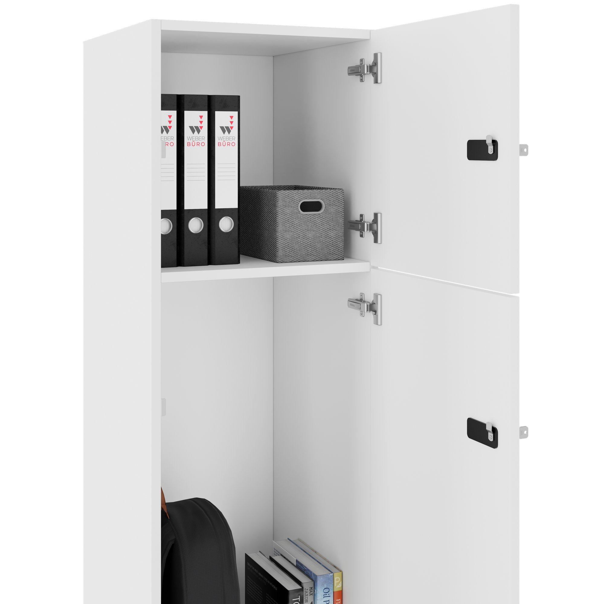 CHOICE Locker | 450 x 1370 mm, 2 or 3 lockers, white - 4 Main Image