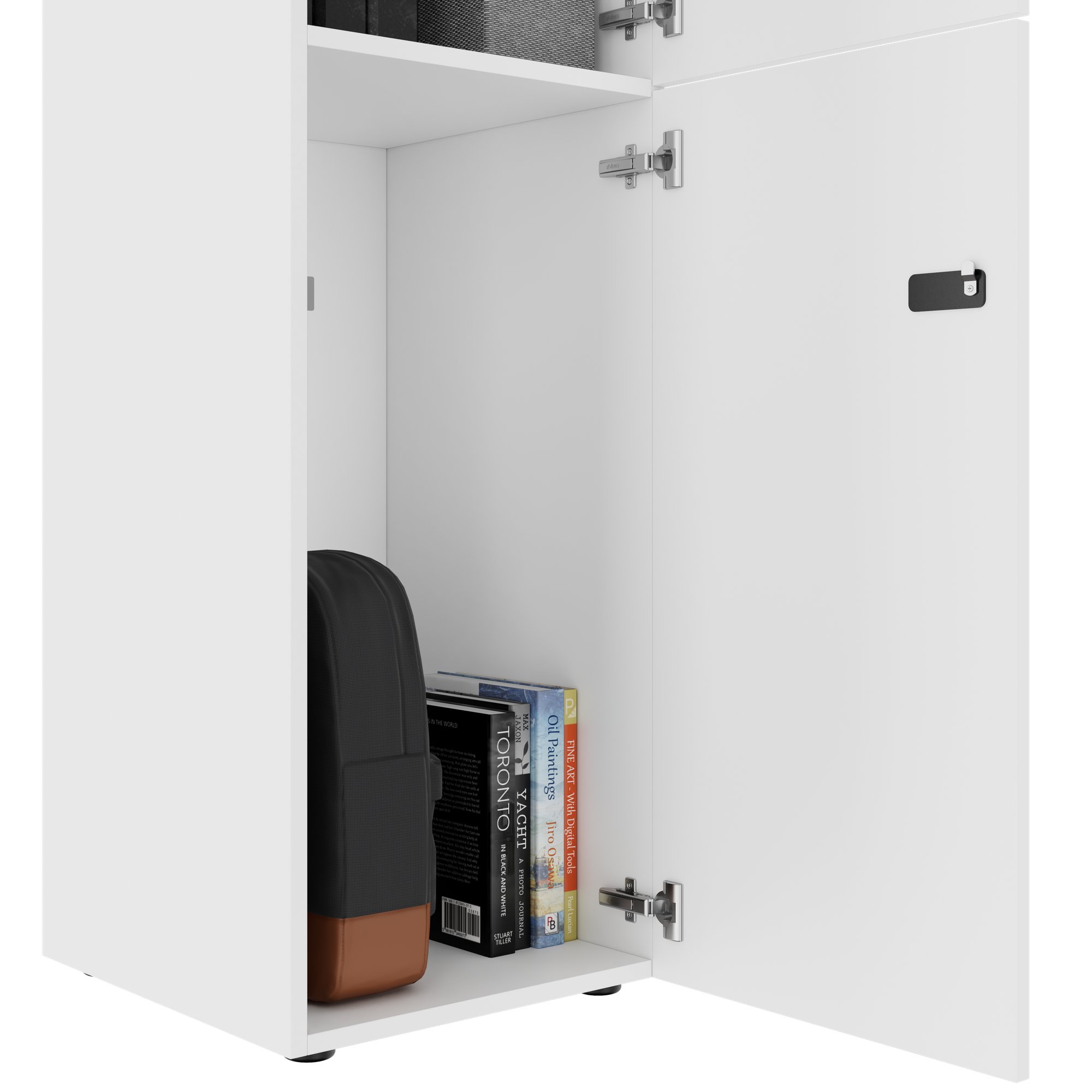 CHOICE Locker | 450 x 1370 mm, 2 or 3 lockers, white - 5 Main Image