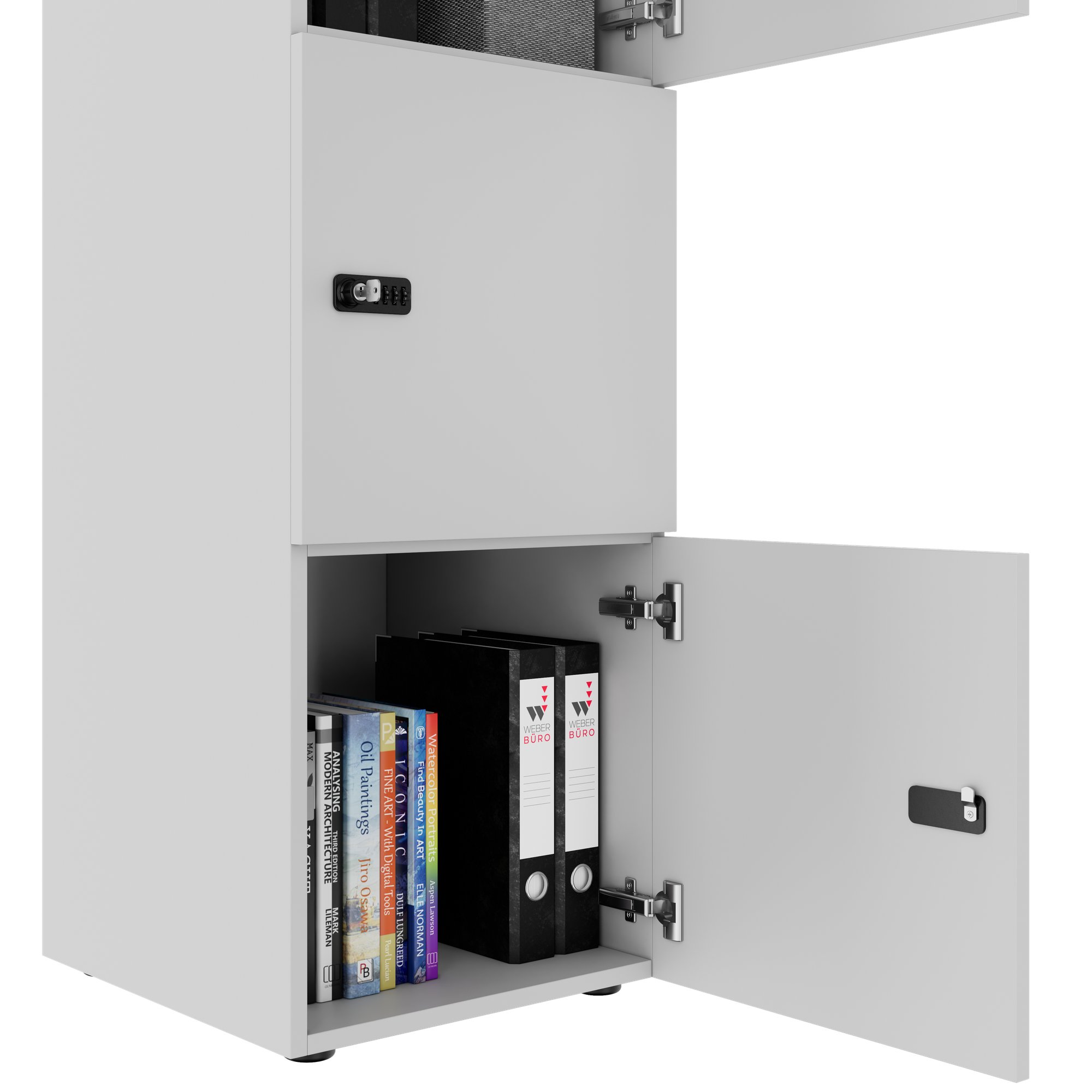 Armadietto CHOICE | 450 x 1370 mm, 2 o 3 scomparti, grigio perla - 5 Main Image