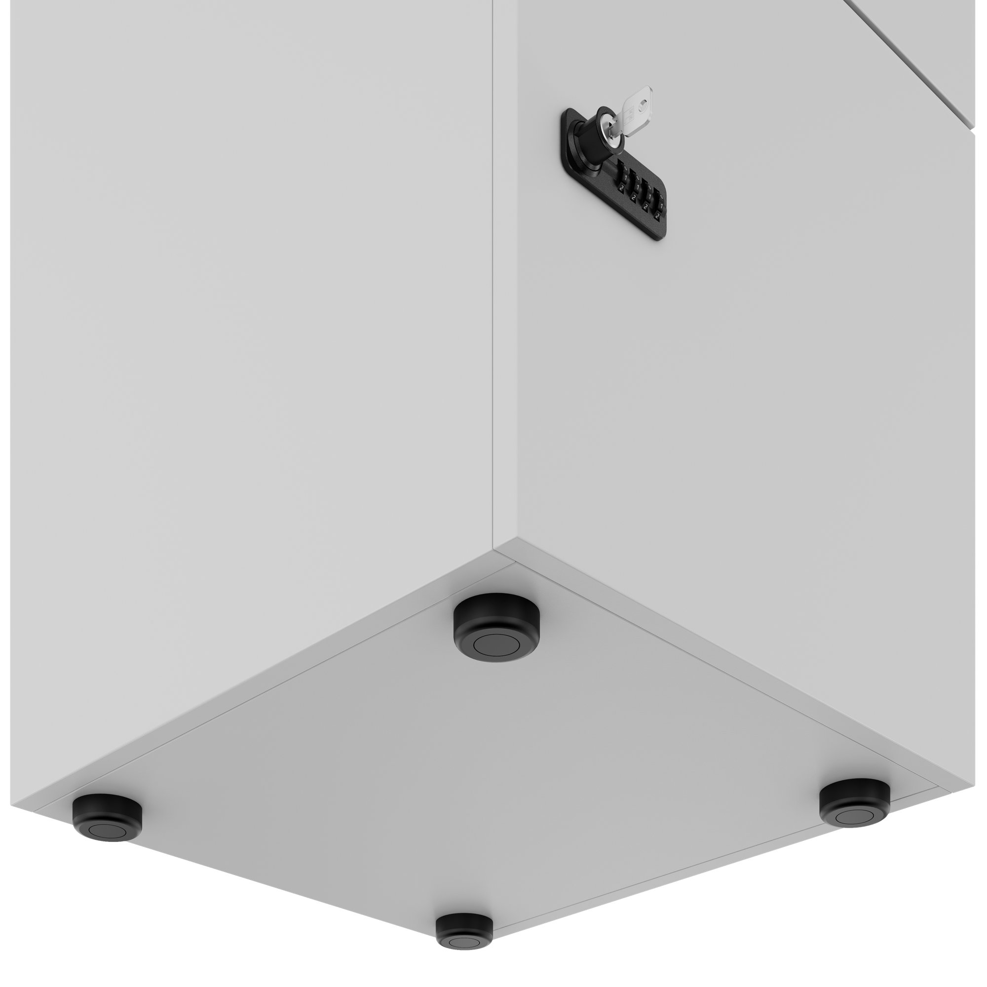 Armadietto CHOICE | 450 x 1370 mm, 2 o 3 scomparti, grigio perla - 6 Main Image