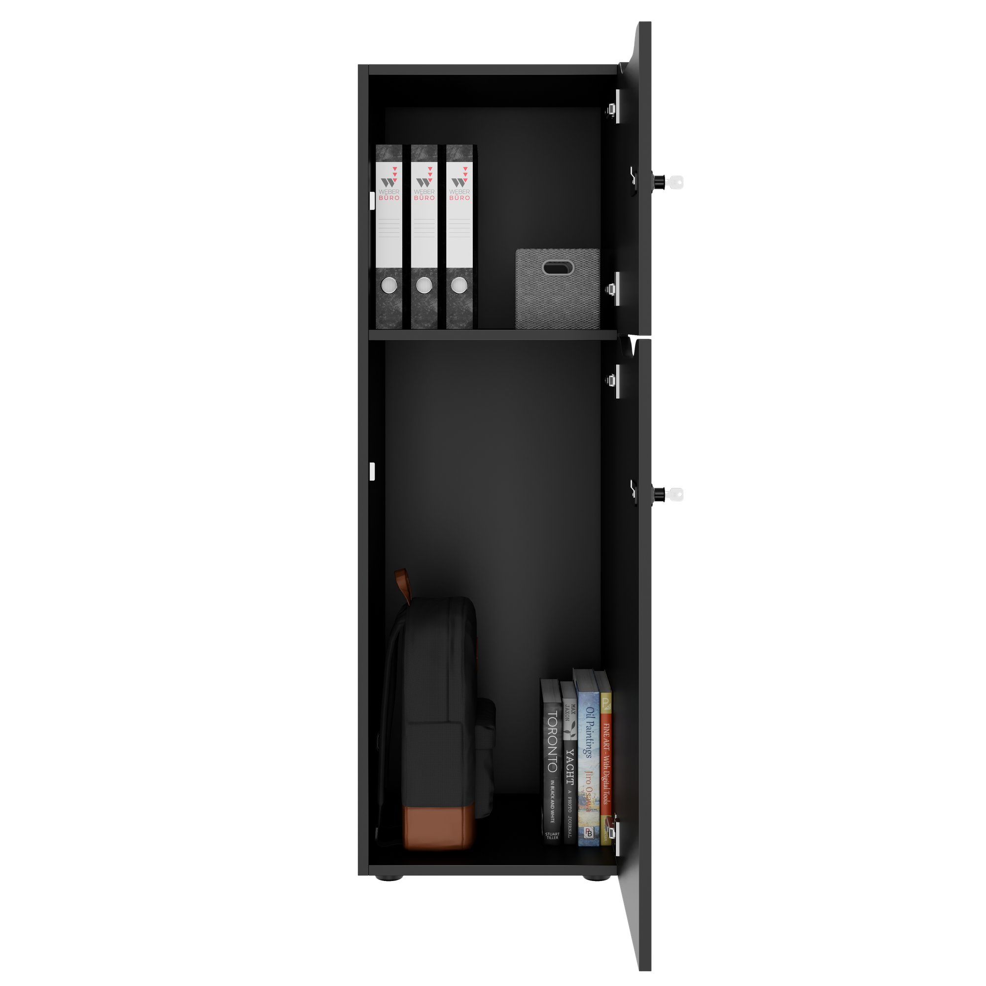CHOICE locker | 450 x 1370 mm, 2 or 3 lockers, anthracite - 2 Main Image