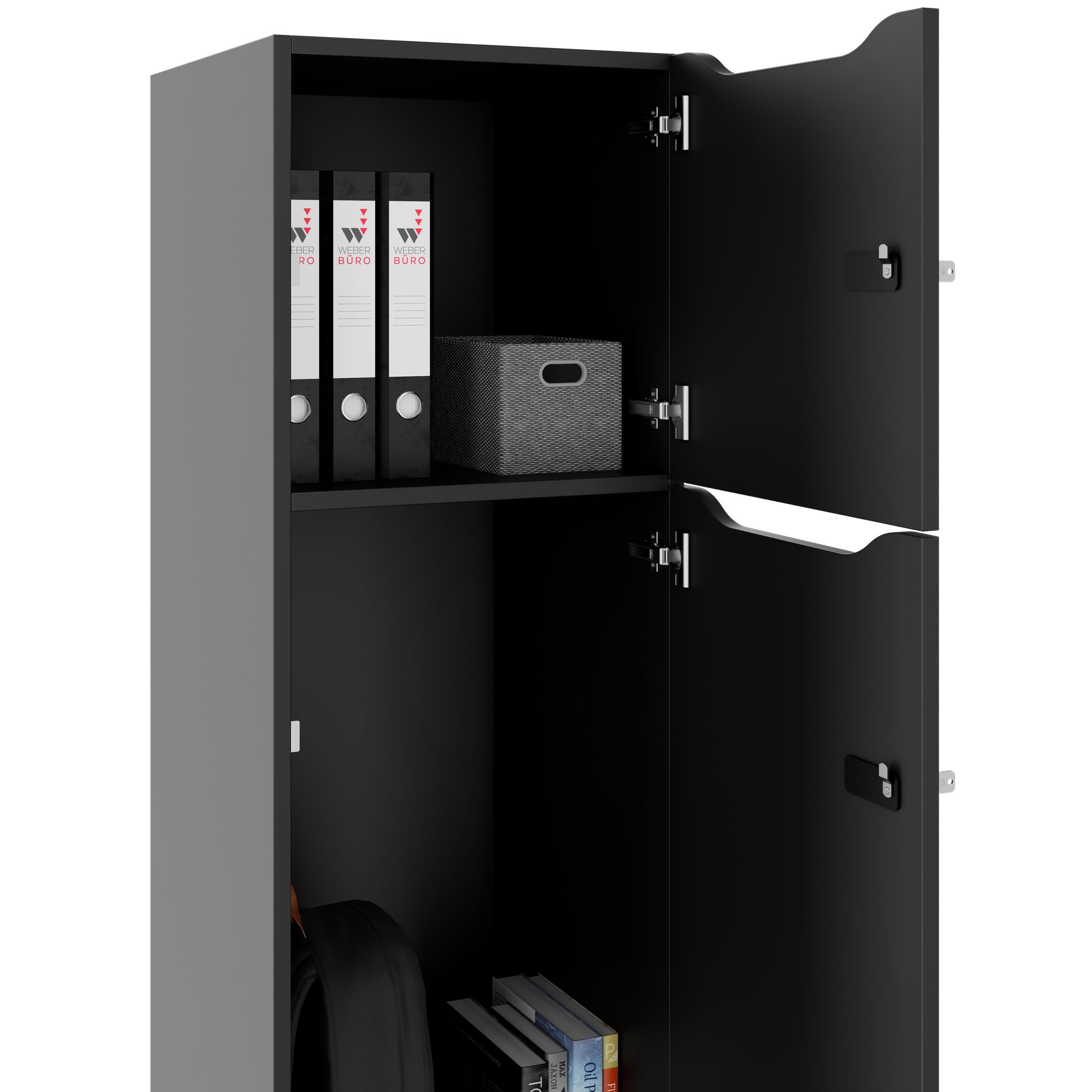 CHOICE locker | 450 x 1370 mm, 2 or 3 lockers, anthracite - 4 Main Image