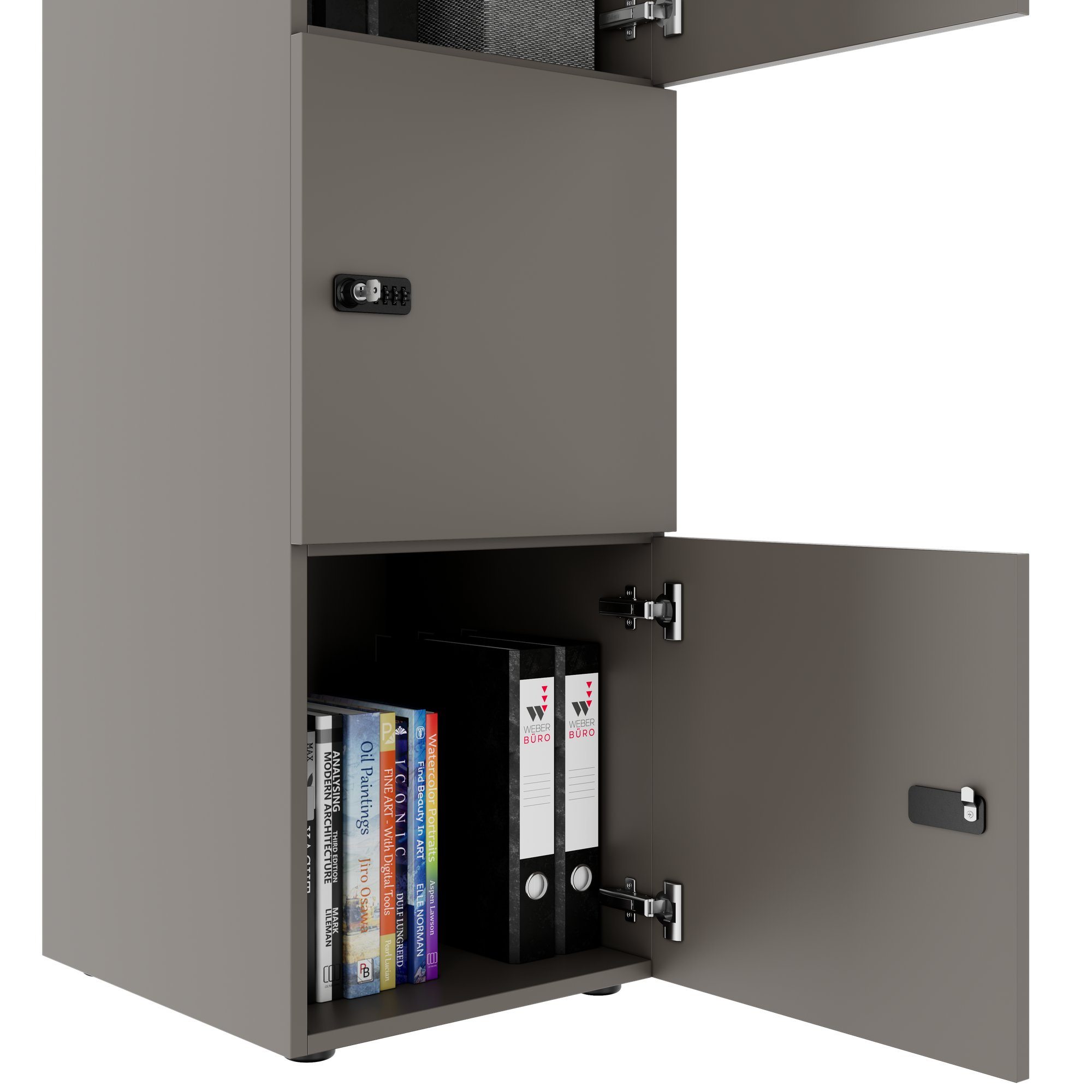 Armadietto CHOICE | 450 x 1370 mm, 2 o 3 scomparti, grigio cubanite - 5 Main Image