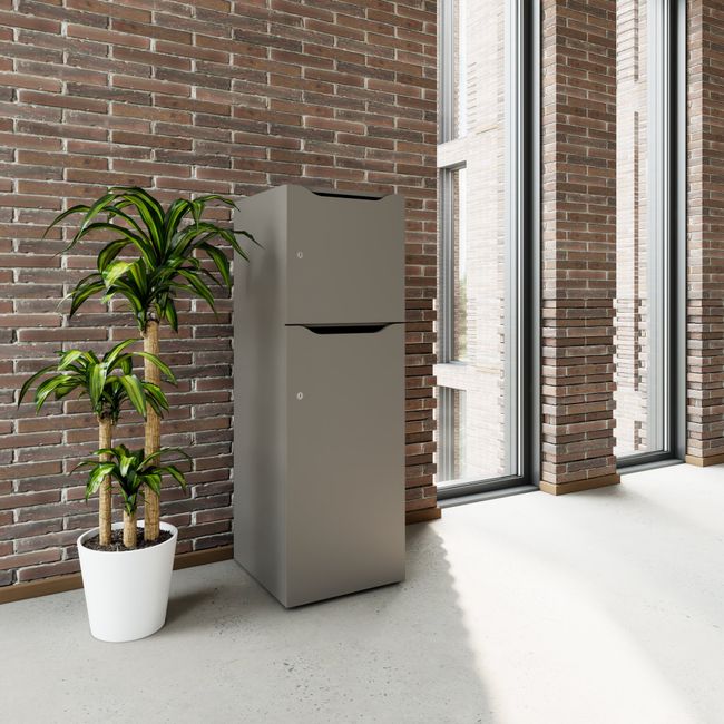 CHOICE Spind | 450 x 1370 mm, 2 oder 3 Schließfächer, Cubanitgrau