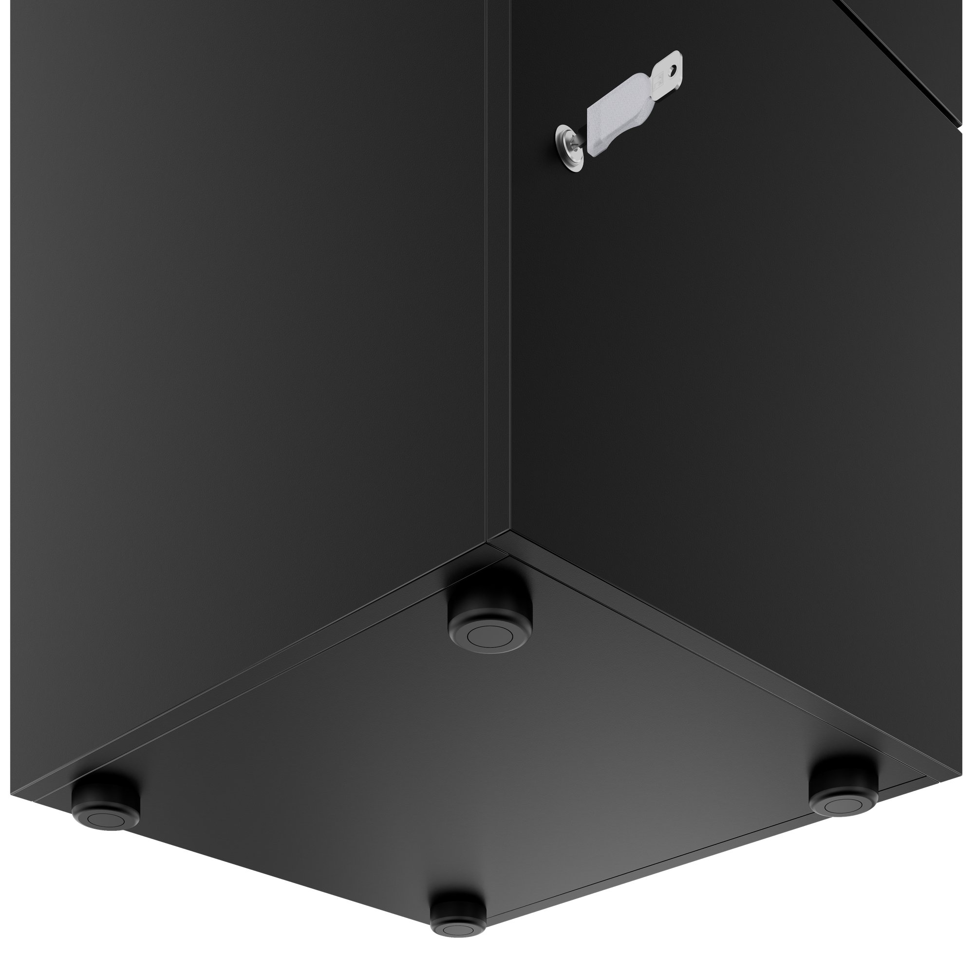 CHOICE Spind | 450 x 1370 mm, 2 oder 3 Schließfächer, Schwarz - 6 Main Image