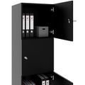 CHOICE Spind | 450 x 1370 mm, 2 oder 3 Schließfächer, Schwarz - 4 Thumbnail Image