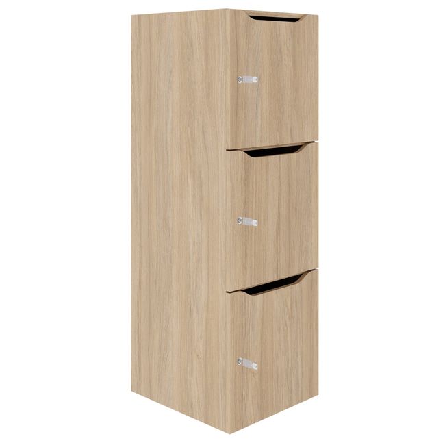 CHOICE Spind | 450 x 1370 mm, 2 oder 3 Schließfächer, Bernsteineiche