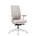 HARDY Bürodrehstuhl | Synchronmechanik, 3D-Armlehnen, Grau-Weiß