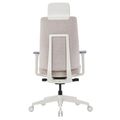HARDY Bürodrehstuhl | Synchronmechanik, 3D-Armlehnen, Grau-Weiß