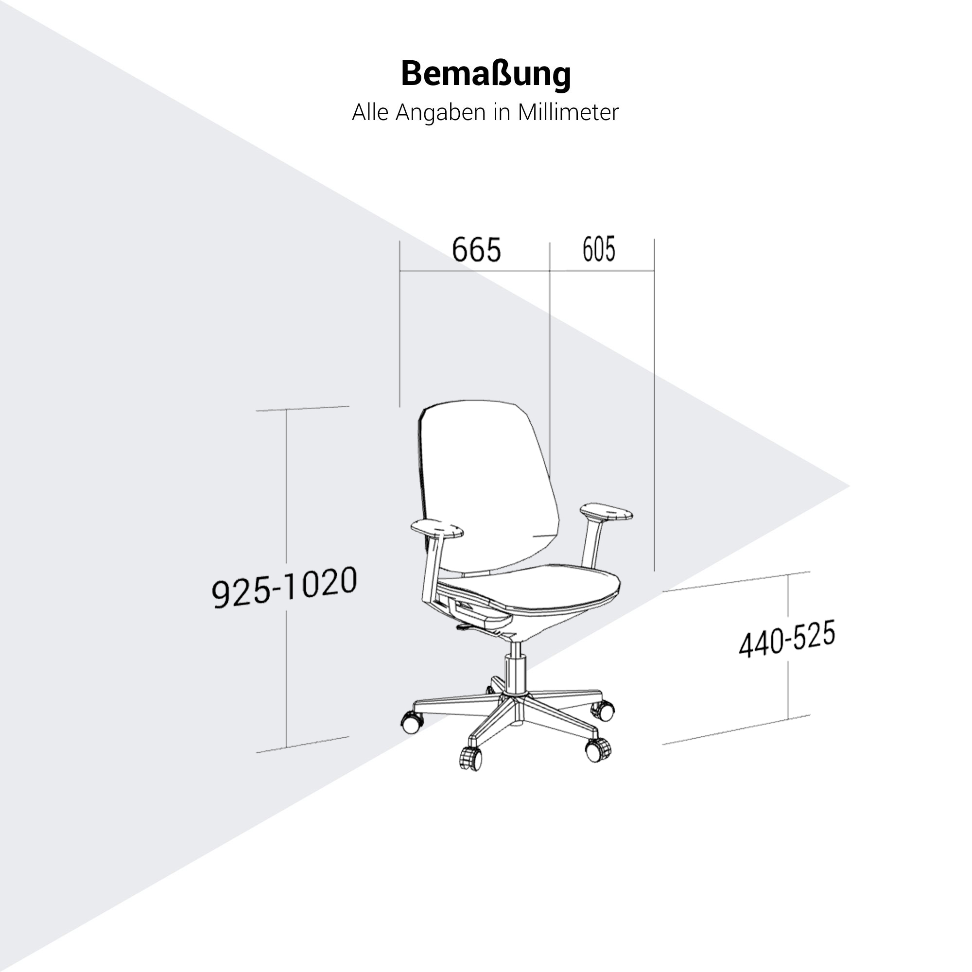 BREATHE Bürodrehstuhl | Feste Armlehnen, 5-Stern-Fußkreuz, Rot - 7 Main Image
