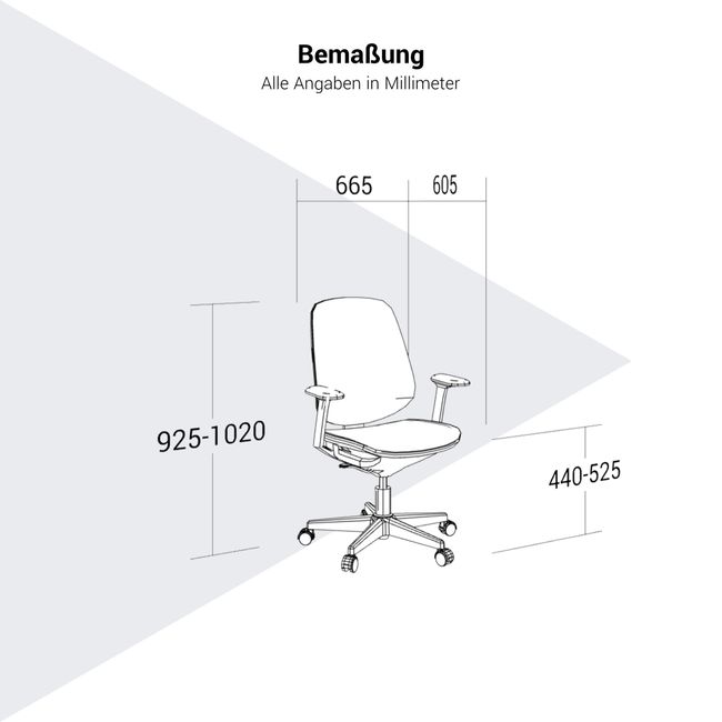 BREATHE Bürodrehstuhl | Feste Armlehnen, 5-Stern-Fußkreuz, Rot