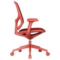 BREATHE Bürodrehstuhl | Feste Armlehnen, 5-Stern-Fußkreuz, Rot
