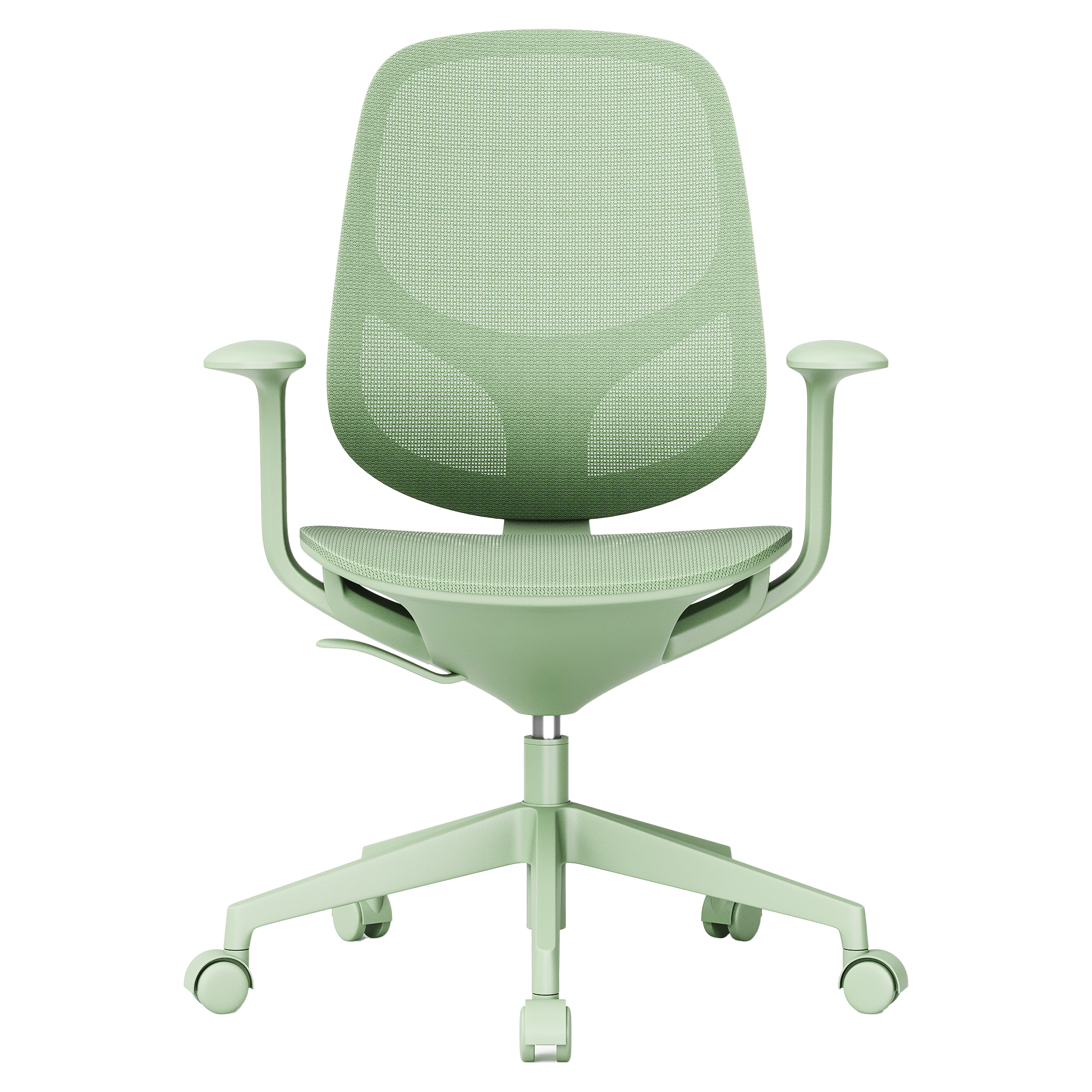 BREATHE Bürodrehstuhl | Feste Armlehnen, 5-Stern-Fußkreuz, Grün - 3 Main Image