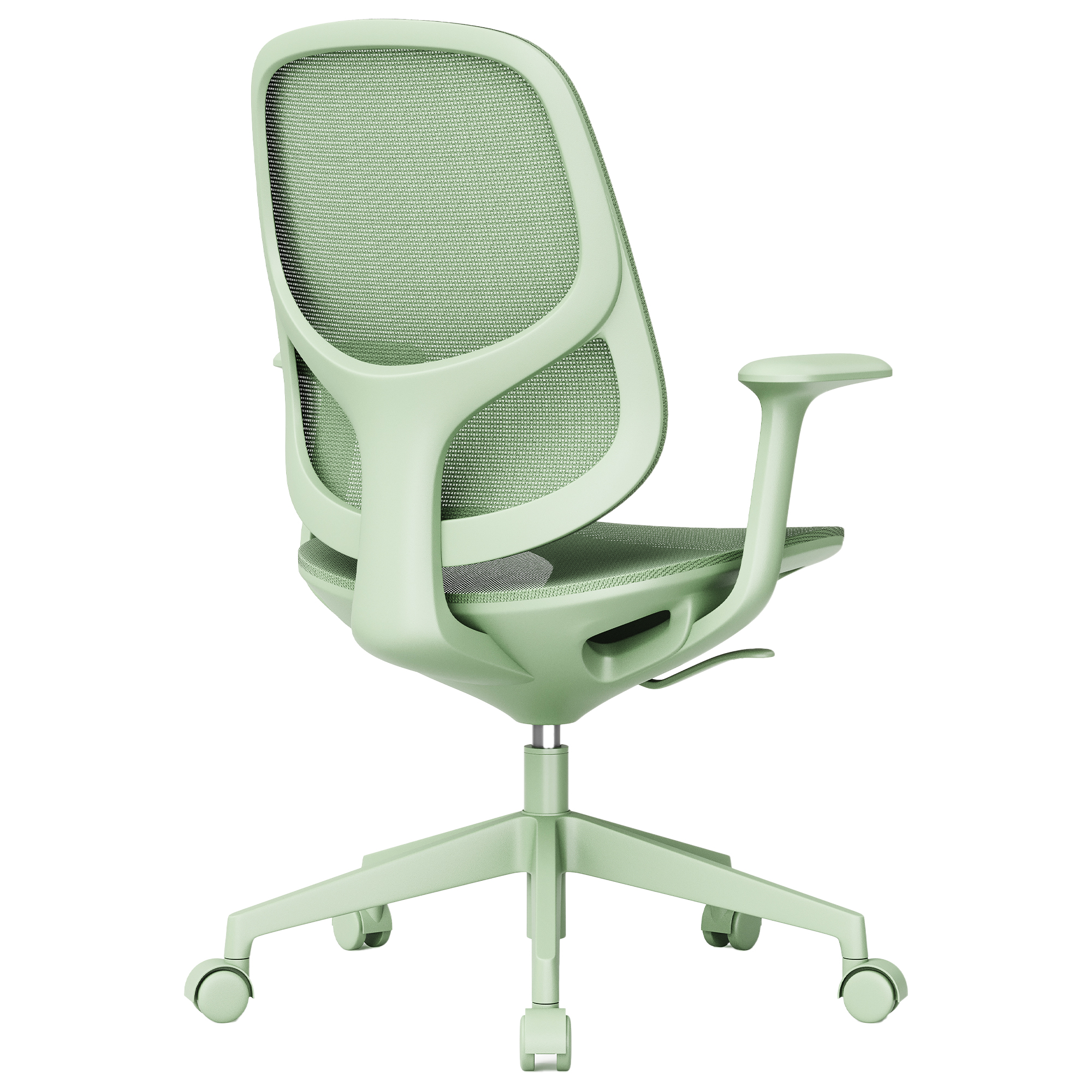 BREATHE Bürodrehstuhl | Feste Armlehnen, 5-Stern-Fußkreuz, Grün - 5 Main Image