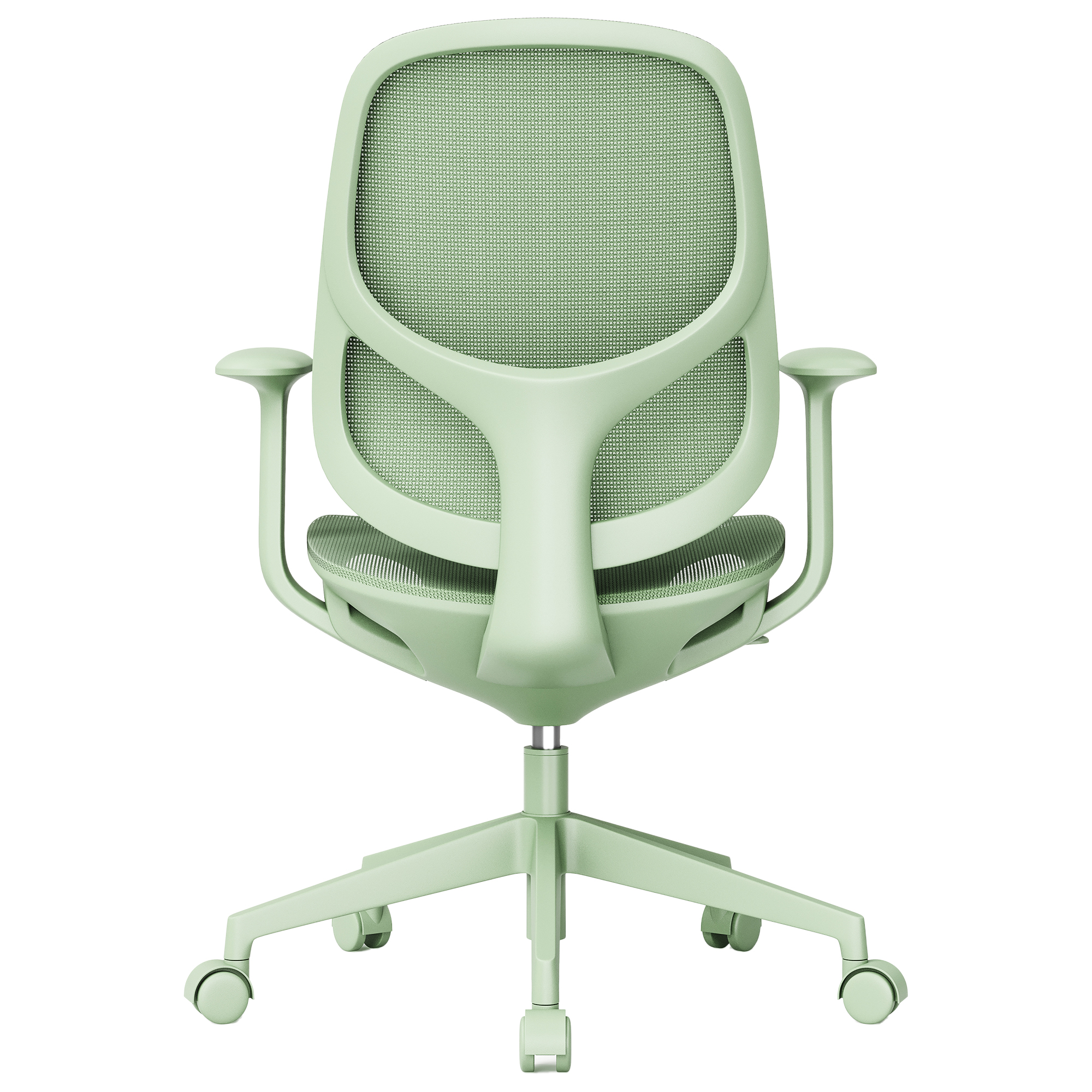 BREATHE Bürodrehstuhl | Feste Armlehnen, 5-Stern-Fußkreuz, Grün - 6 Main Image