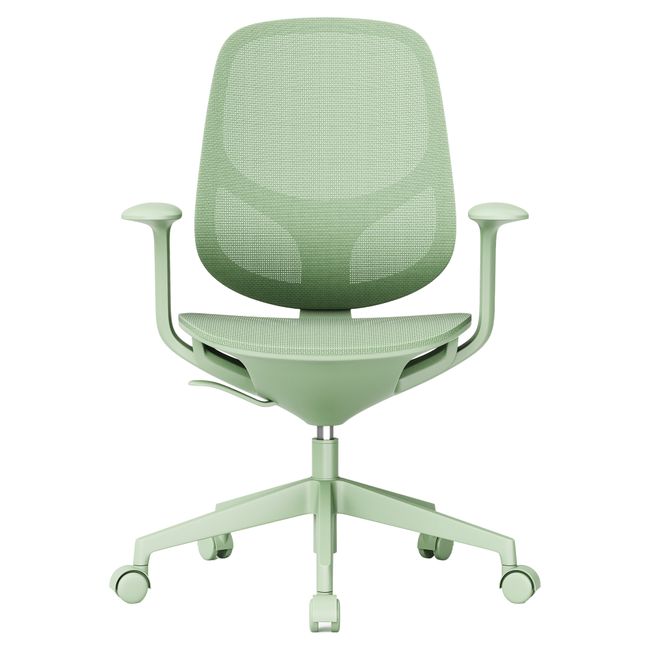 BREATHE Bürodrehstuhl | Feste Armlehnen, 5-Stern-Fußkreuz, Grün