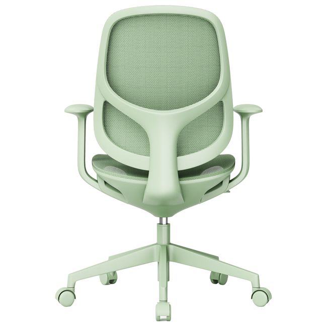 BREATHE Bürodrehstuhl | Feste Armlehnen, 5-Stern-Fußkreuz, Grün