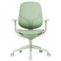 BREATHE Bürodrehstuhl | Feste Armlehnen, 5-Stern-Fußkreuz, Grün