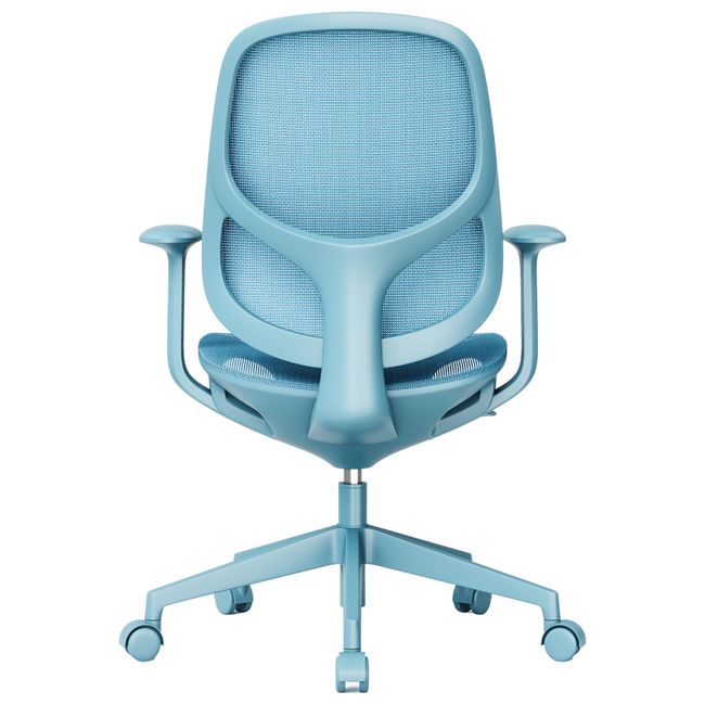 BREATHE Bürodrehstuhl | Feste Armlehnen, 5-Stern-Fußkreuz, Blau