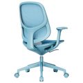 BREATHE Bürodrehstuhl | Feste Armlehnen, 5-Stern-Fußkreuz, Blau