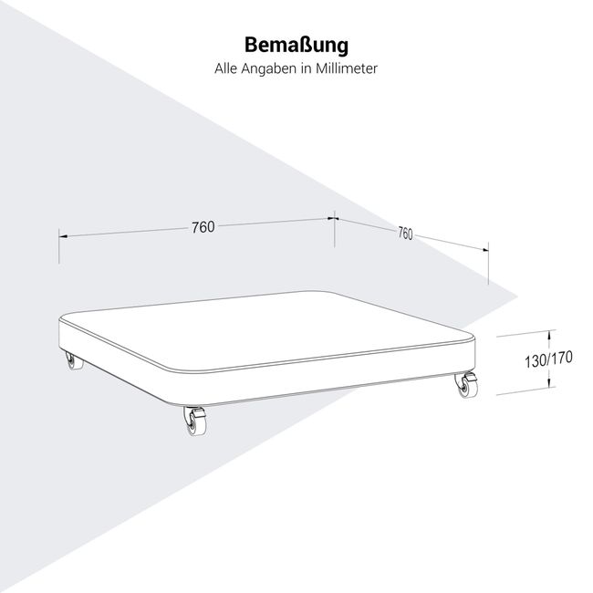 Platinum ANCONA Schirmständer | Mit Rollen, Anthrazit Granit, 90-120 kg
