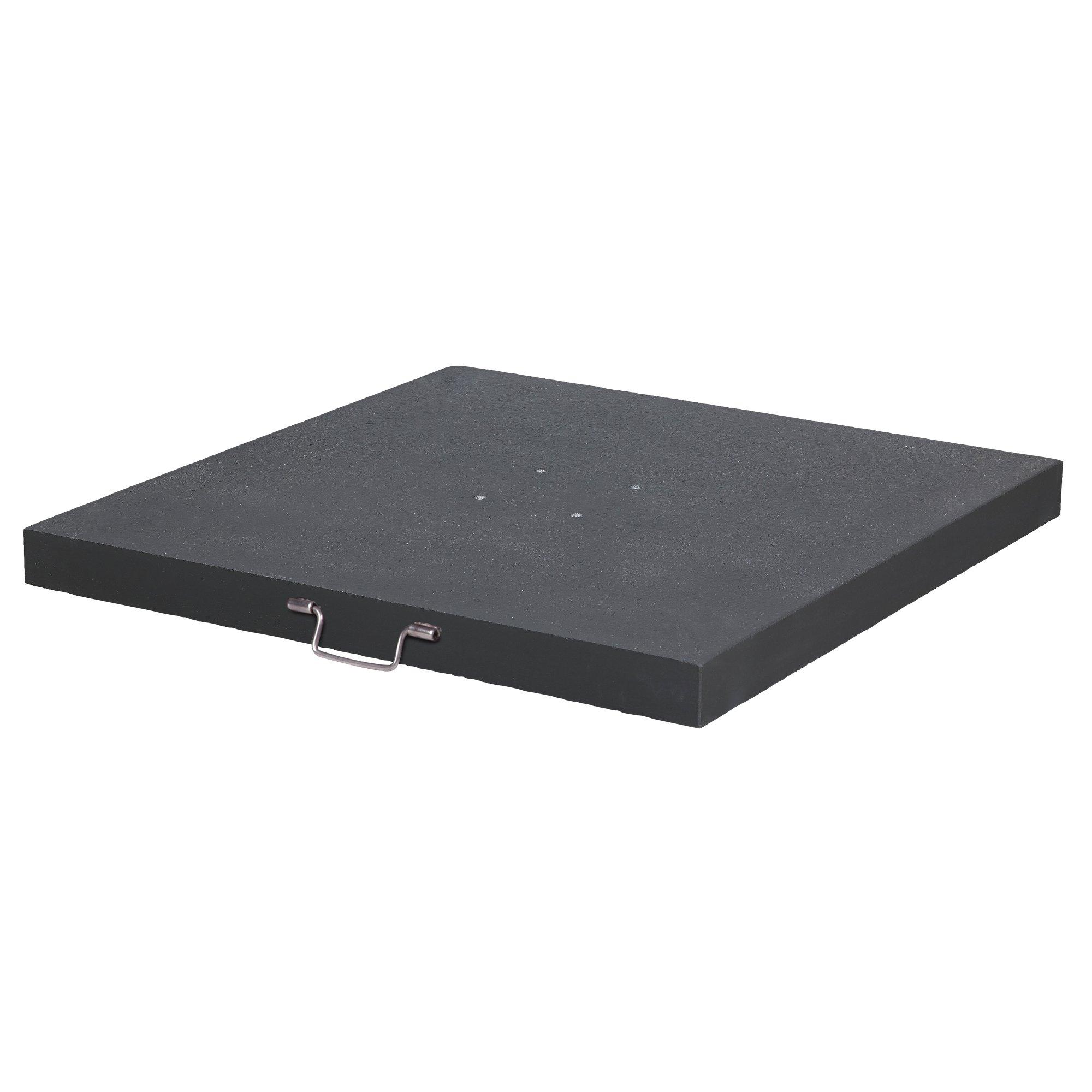 Platinum AREZZO Schirmständer | Mit versenkten Rollen, Schwarz gebrannter Granit, 90 kg - 1 Main Image