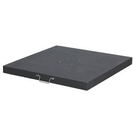 Platinum AREZZO Schirmständer | Mit versenkten Rollen, Schwarz gebrannter Granit, 90 kg