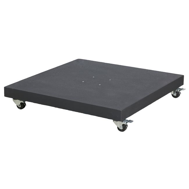 Platinum SORRENTO Schirmständer | Mit Rollen, Granit, 90 kg