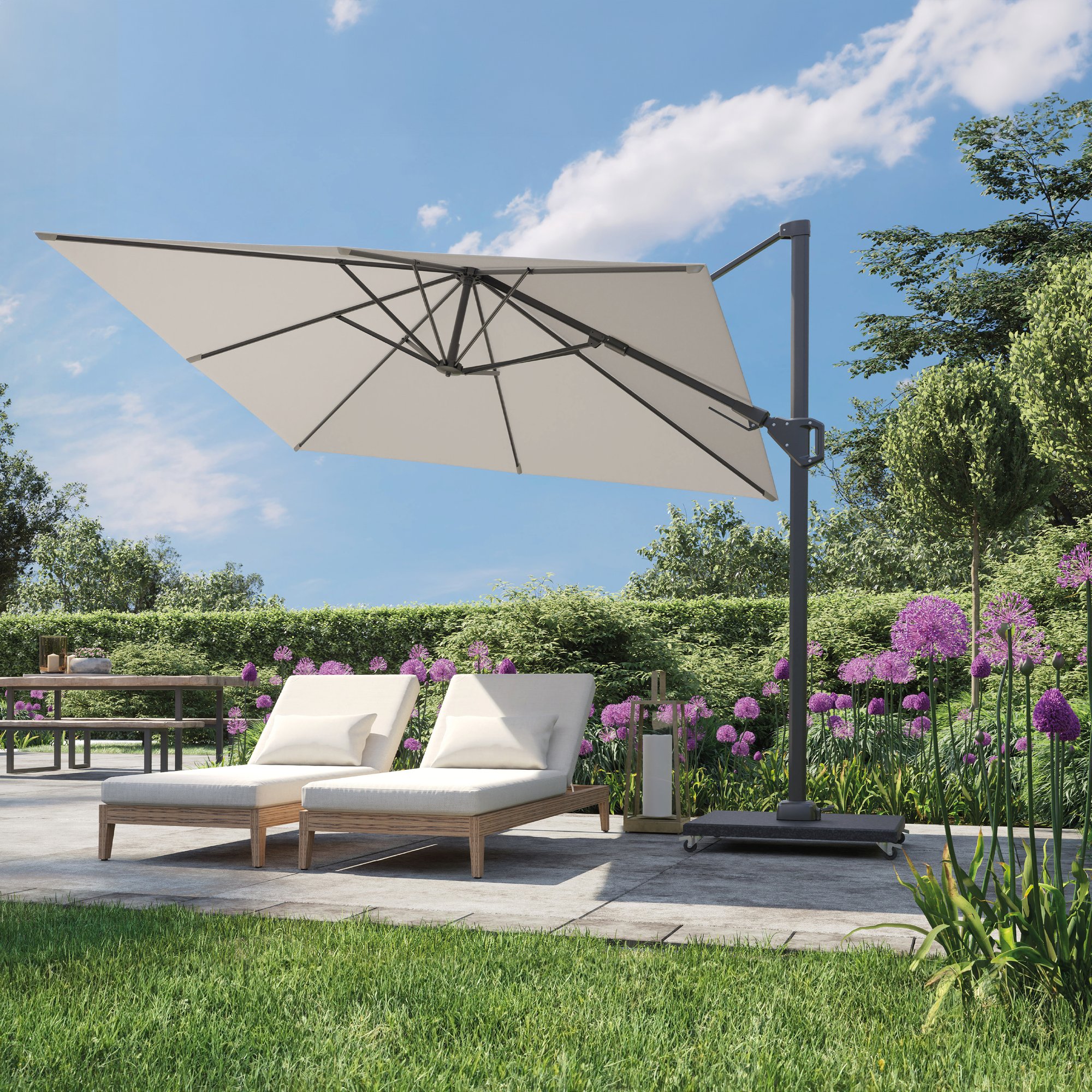 Platinum MODENA Schirmständer | Mit Rollen, Granit, 90-150 kg - 6 Main Image