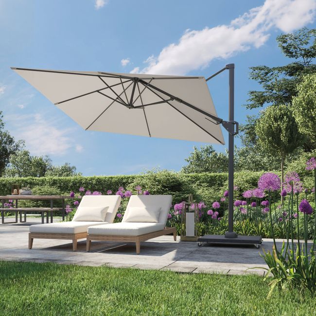 Platinum MODENA Schirmständer | Mit Rollen, Granit, 90-150 kg