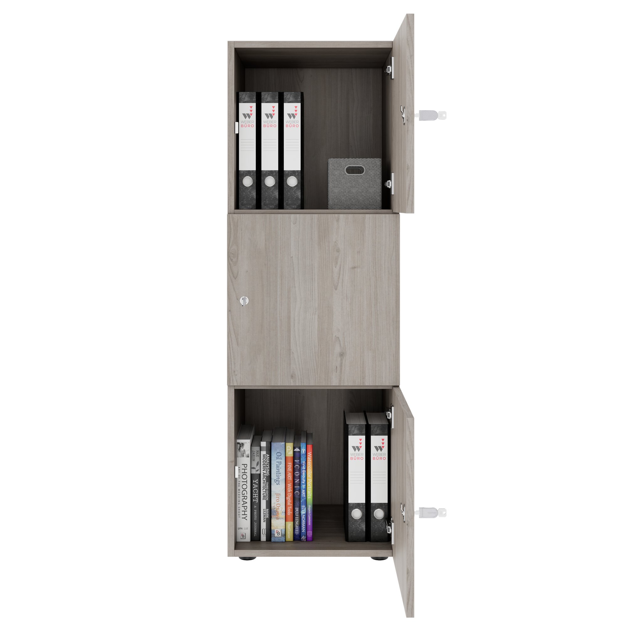 Armoire CHOICE | 450 x 1370 mm, 2 ou 3 casiers, chêne nord gris - 2 Main Image