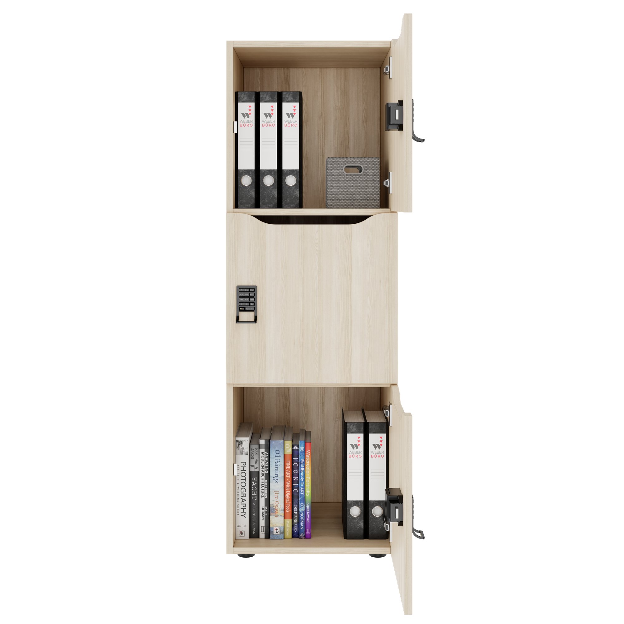 CHOICE Spind | 450 x 1370 mm, 2 oder 3 Schließfächer, Sandesche - 2 Main Image