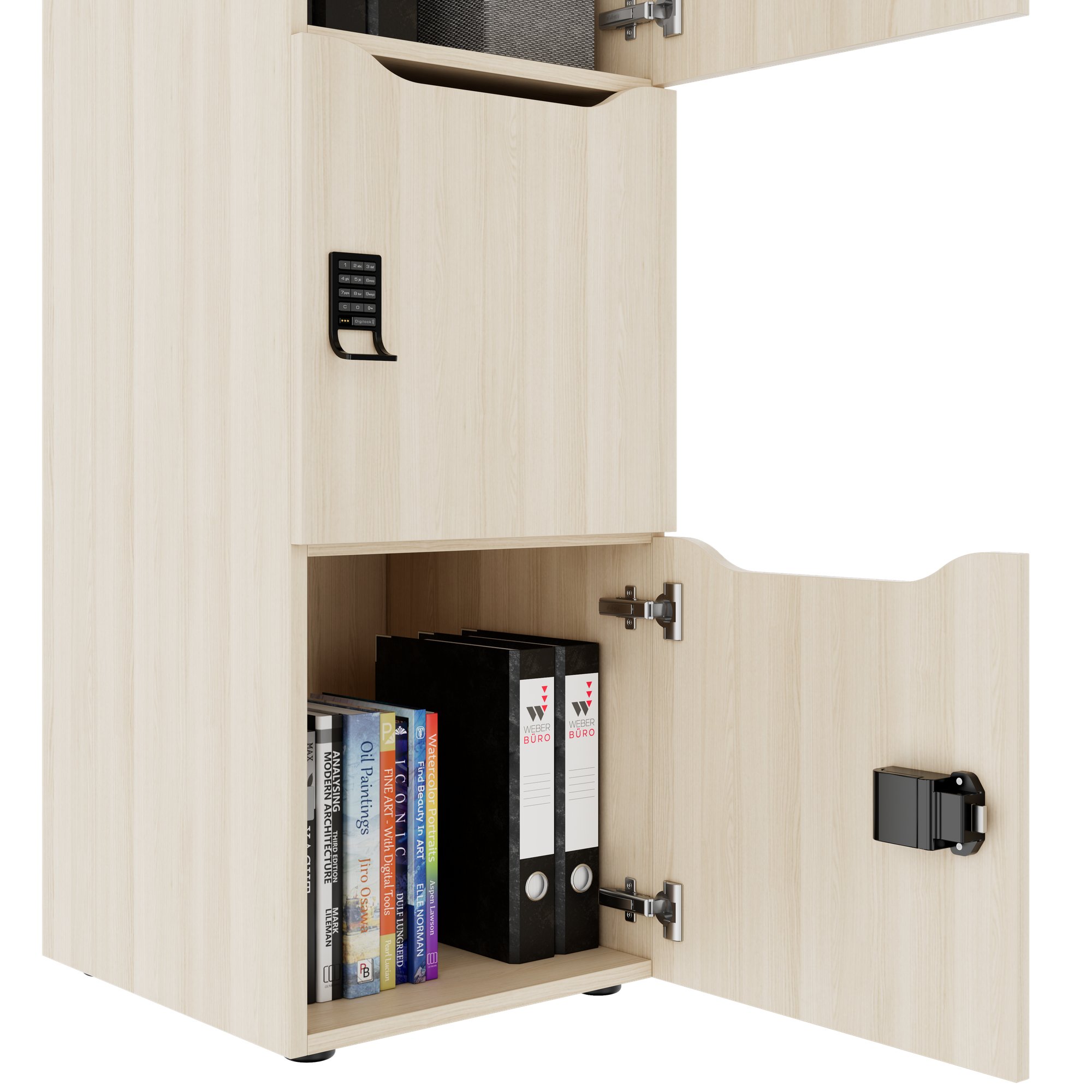 CHOICE Spind | 450 x 1370 mm, 2 oder 3 Schließfächer, Sandesche - 5 Main Image