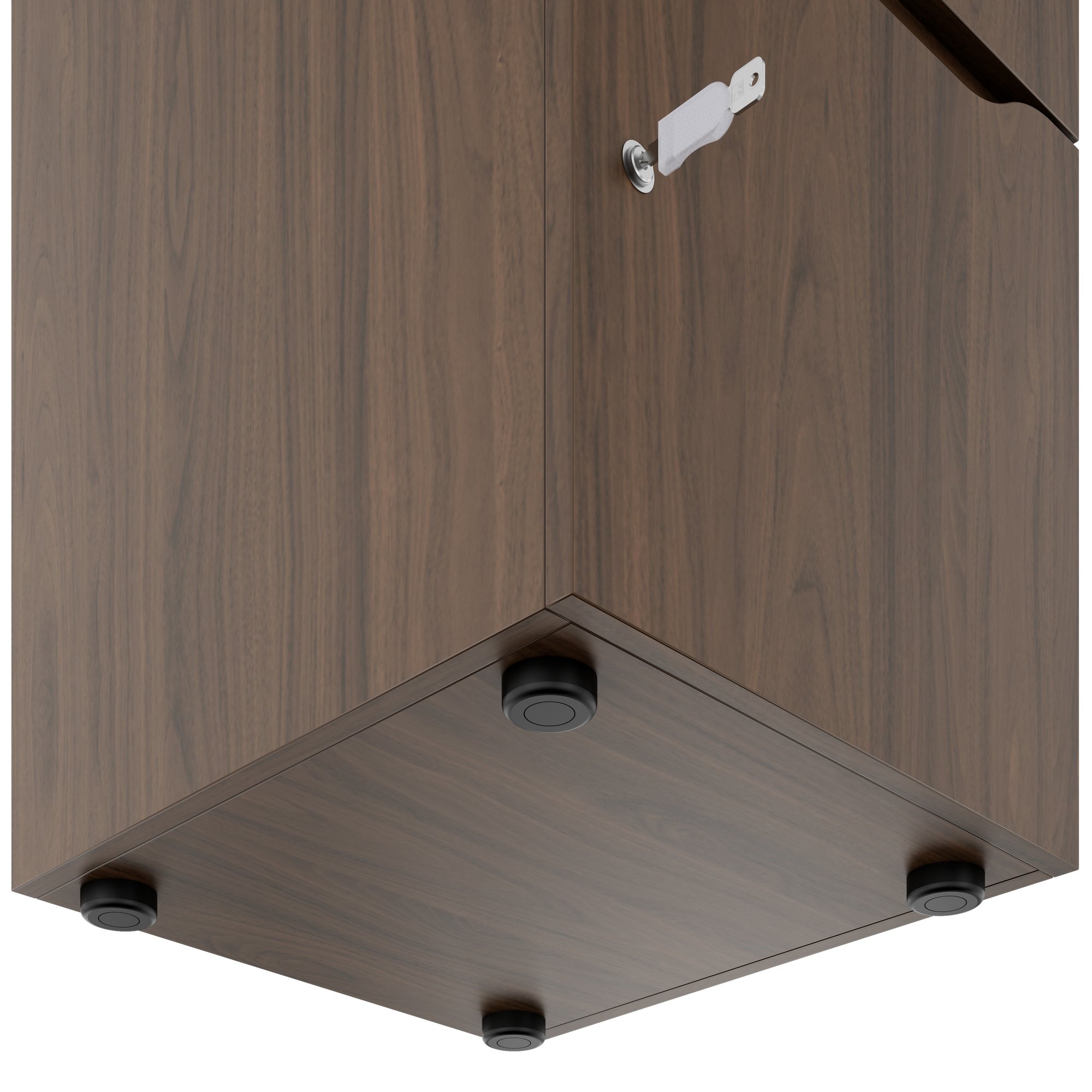 CHOICE Spind | 450 x 1370 mm, 2 oder 3 Schließfächer, Nussbaum - 6 Main Image