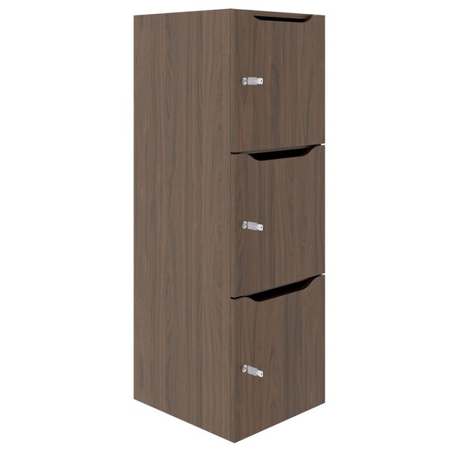 CHOICE Spind | 450 x 1370 mm, 2 oder 3 Schließfächer, Nussbaum