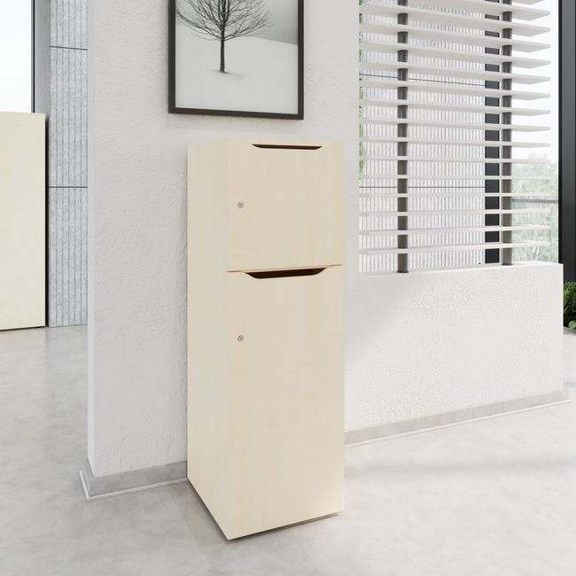 CHOICE Spind | 450 x 1370 mm, 2 oder 3 Schließfächer, Ahorn