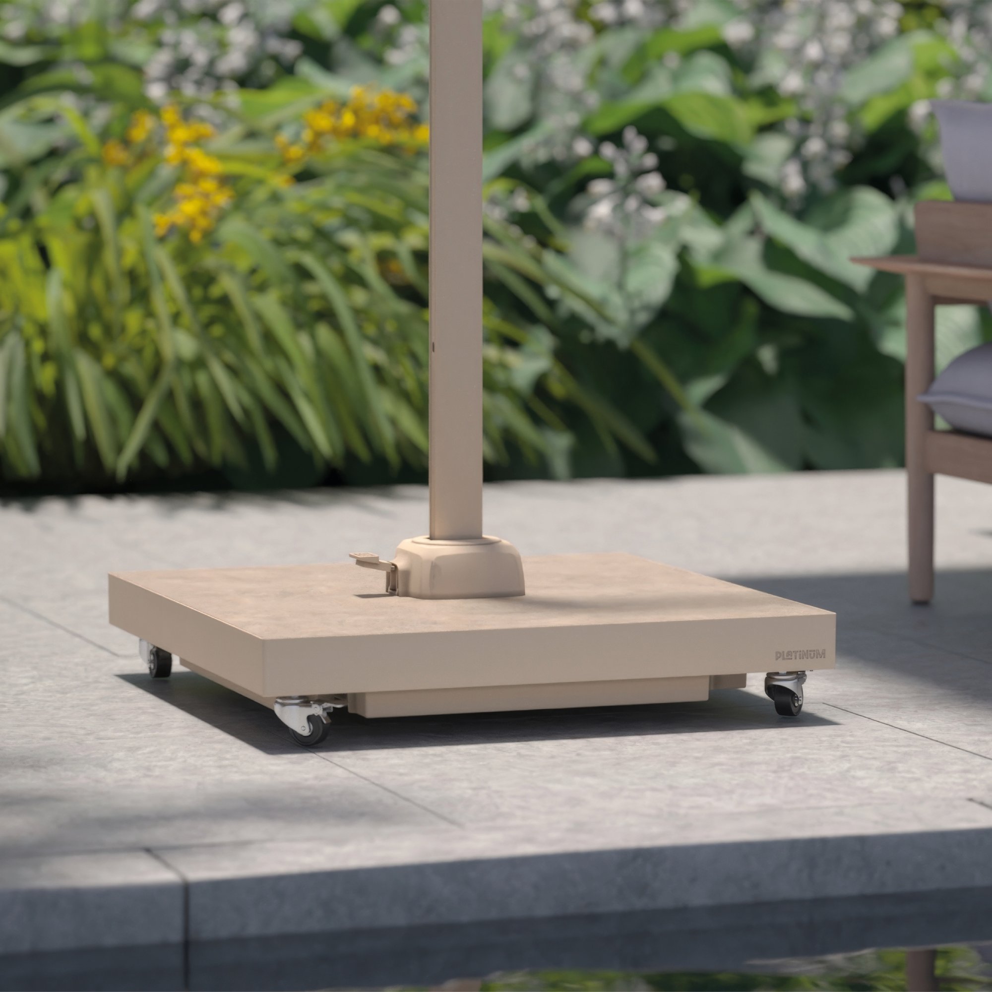 Platinum CERAMICA Schirmständer | Mit Rollen, Keramik, 90 kg, für Ampelschirme - 5 Main Image