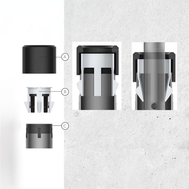 Platinum CERAMICA Schirmständer | Mit Rollen, Keramik, 40 kg, für Stockschirme